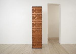 Artist Anna Kristensen Column copper brick wall double sided painting Gallery 9 Render